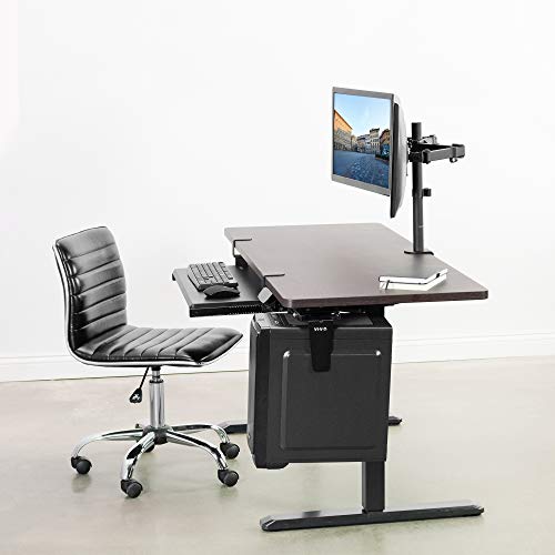 VIVO Espresso 60 x 24 inch Universal Solid One-Piece Table Top for Standard and Sit to Stand Height Adjustable Home and Office Desk Frames, DESK-TOP60E