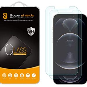 Supershieldz (2 Pack) Designed for iPhone 12 Pro Max (6.7 inch) Tempered Glass Screen Protector, Anti Scratch, Bubble Free