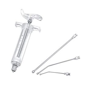 Avalizard Baby Bird Feeding Syringe Bird Syringe Feeder Bird Feeder for Cage Puppy Feeding Syringe 20ml Animal Syringe with 3pcs Needle Stainless Steel Material