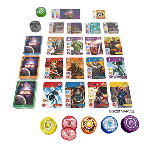 Splendor Marvel Board Game for Adults and Family | Super Heroes Strategy Game | Ages 10+ | 2 to 4 players | Average Playtime 30 minutes | Made by Space Cowboys