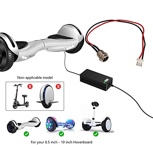 WELLSTRONG Hoverboard charger port for Electric Smart Self-Balancing Scooter (3 Prong 2 Wires CHARGING PORT)