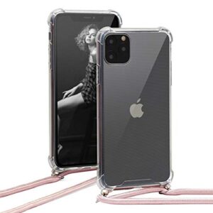 KAPUCTW Clear Transparent TPU Lanyard Case for iPhone XR 6.1" with Changeable Cord, Necklace Phone Case Crossbody with Strap, Lanyard Cute Strap Phone Cover Shockproof Luxury 5