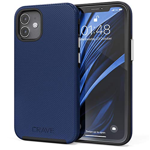 Crave iPhone 12 Mini Case, Dual Guard Protection Series Case for iPhone 12 Mini (5.4 inch) - Navy