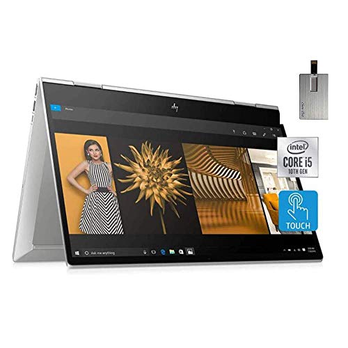 HP 2022 Envy x360 2-in-1 15.6" FHD Touchscreen Laptop Computer, Intel Core i5-10210, 16GB RAM, 1TB PCIe SSD, Intel UHD Graphics, Bang & Olufsen, HD Webcam, Windows 10, Silver, 32GB Snow Bell USB Card