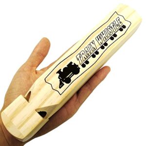 Solid Wood Train Whistle 4 Tone, Role Play Lover Wooden Whistle Thomas for Educational Party favorsToy Gift Prop Contest or Carnival Prize