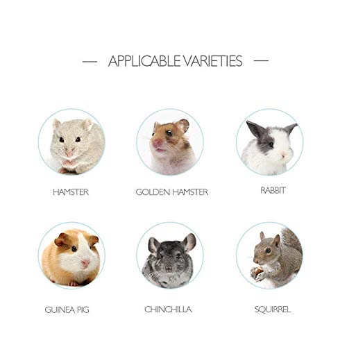 Small Animals Bowl, Detachable Cage Feeder Pet Ceramic Water & Food Feeder , Small Animal Supplies for Rabbit Parrot Squirrels Chinchilla Hamster Ferret (White, S)