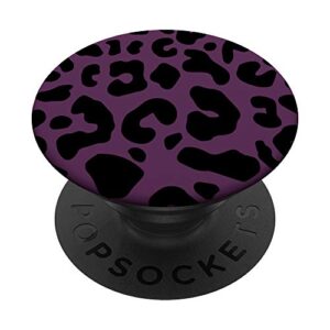 purple leopard cheetah print animal for women girls cute popsockets popgrip: swappable grip for phones & tablets