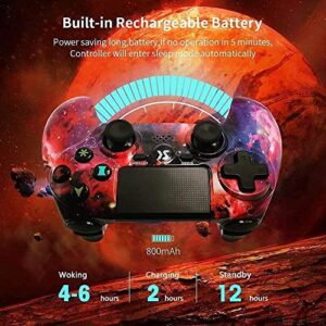 Kujian Wireless Controller for PS4, High Performance Double Shock Game Controller Compatible with Playstation 4/Slim/Pro/PC Gaming Controller with Sensitive Touch Pad, Motion Sensor(Nebula Series)