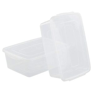 Farmoon 16 Quart Clear Storage Bin, Plastic Latch Containers/Boxes with Lid, 2 Packs