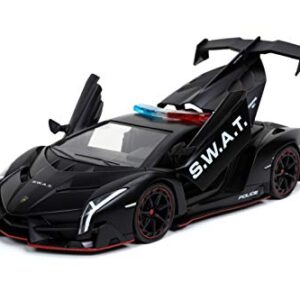 Jada Toys Hyperspec 1:24 Lamborghini Veneno S.W.A.T. Die-cast Car, Toys for Kids and Adults