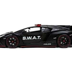 Jada Toys Hyperspec 1:24 Lamborghini Veneno S.W.A.T. Die-cast Car, Toys for Kids and Adults