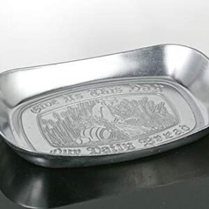 Aluminum Tray - for Bread, Keys, Phone, Jewelry, Watch, Wallet, Trinket, 8.75 Inches, Durable Rectangular Retro Trays