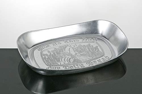 Aluminum Tray - for Bread, Keys, Phone, Jewelry, Watch, Wallet, Trinket, 8.75 Inches, Durable Rectangular Retro Trays