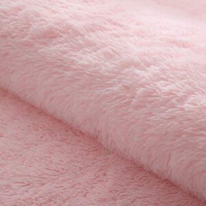 5x8 Pink Area Rugs for Living Room Super Soft Floor Fluffy Carpet Natural Comfy Thick Fur Mat Princess Girls Room Rug Christmas Thanksgiving Gift Rugs