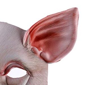 Hosfairy 1Pcs Half Face Animal Mask Pig Mask Horror Pig Mask for Halloween Costume Party Cosplay Props (White Pig Mask)