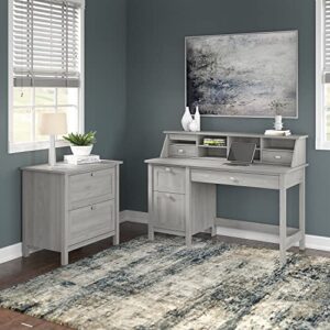 Bush Furniture Broadview Computer Desk with Drawers, 54W, Modern Gray