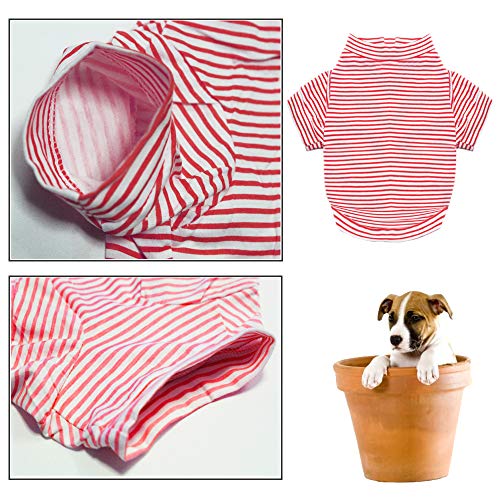 Dog Shirt for Small Dogs Pet Striped T Shirt for Puppy Cat Boy and Dog Girls Pack of 3