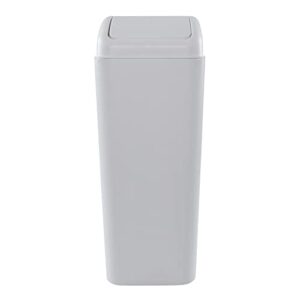 jandson 14 liter swing trash can, slim trash bin for narrow space, light grey