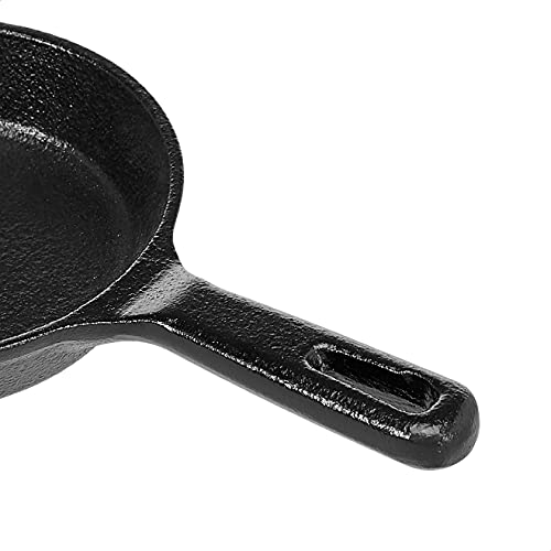 AmazonCommercial Pre-Seasoned 3.5-Inch Cast Iron Skillet, Set of 4