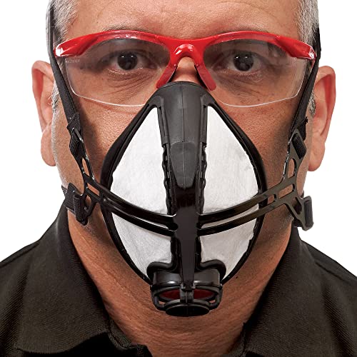 Trend Air Stealth Lite Pro Respirator, Lightweight Reuseable Dust Mask Frame & Replaceable Mask Filter, NIOSH Approved, STE/LP/ML