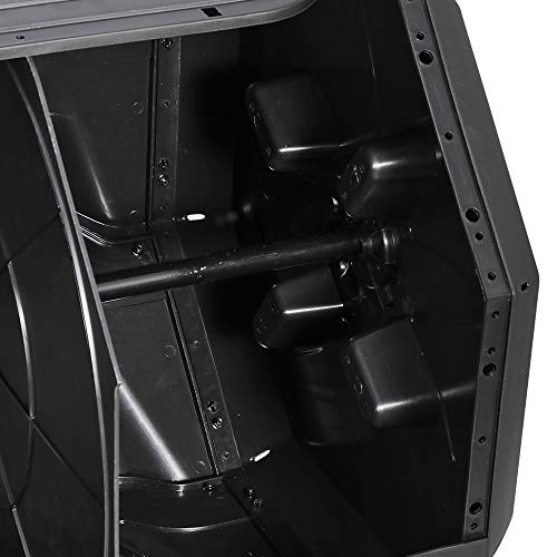 SUPER DEAL 43 Gallon Tumbling Composting Bin BPA Free Dual Chambers Composter 360° Rotation for Outdoor Garden, Yard, Large Black