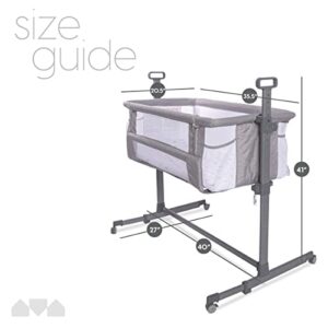 Milliard Bedside Bassinet Mesh Breathable Side Sleeper/Portable Infant Crib