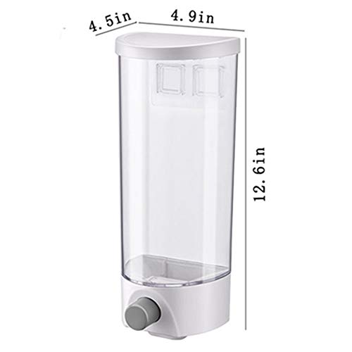 1 Pcs Food Storage Airtight Clear Container 3.3lb Capacity, Kitchen Wall-Mounted Cereal Dispenser,Dry Food Dispenser Bulk Food Storage Tank,Kitchen Storage Tank,Kitchen Wall Hanging Airtight Container