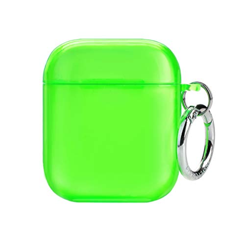 Velvet Caviar Neon Green AirPod Case - Cool Cover for Boys, Men, Girls with Keychain - Protective Hard Cases Compatible with Apple Airpods 1/2