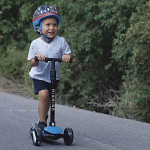 Hishine Scooter for Kids Age 3-8,3 Wheel Scooter w/ 4 Adjustable Height,Extra Wide Pu Light Up Wheels,Strong Thick &Wide Deck,Lean to Steer,110lbs Capacity,Toddler Scooter Children Boys Girls
