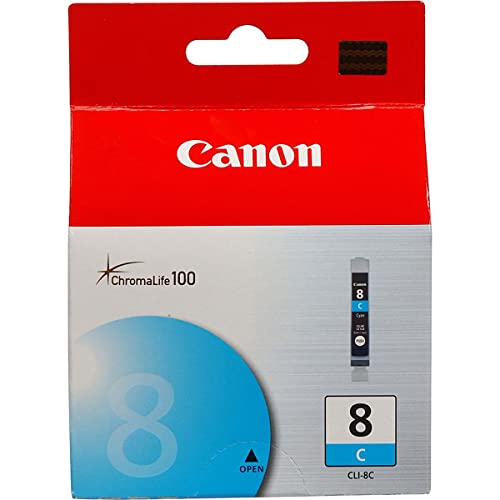 Canon CLI-8C Cyan Ink Cartridge for Select PIXMA IP, MP, MX and PRO Series Printers, 2-Pack