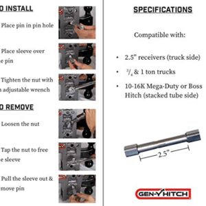 Iron Grip Anti-Rattle 5/8" x 2.5" Solid Shank Hitch Pin (Theft Deterrent): Works with 2.5" I.D. x 3" O.D. Receiver Hitch