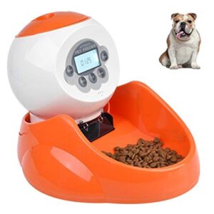 ZZK Automatic Pet Feeder with Recording Function Smart Pet Feeder Timer and Quantitative Feeder for Cats and Dogs