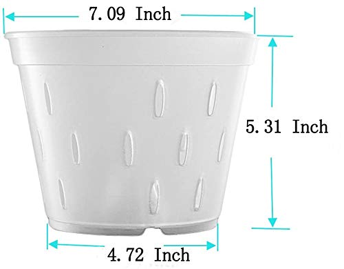 YIKUSH Orchid Pots with Holes 7 inch 10Pack Clear Orchid Pot Plastic Plant Pot Flower Pots Outdoor and Indoor Use