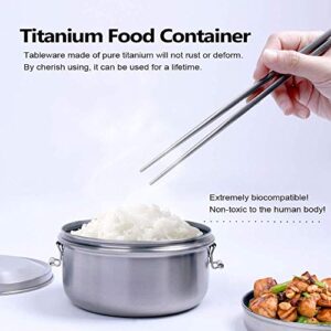 VARNAHOME Titanium Bento Box W/ Double Layers Design (600ML)-BPA Free