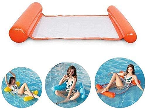 Foldable Backrest Inflatable Floating Bed Floating Row Water Amusement Lounge Chair Water Inflatable Floating Bed Sofa Water Bed Lounge Chairs