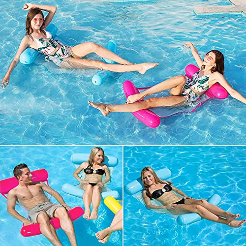 Foldable Backrest Inflatable Floating Bed Floating Row Water Amusement Lounge Chair Water Inflatable Floating Bed Sofa Water Bed Lounge Chairs