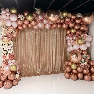 Chrome Metallic Rose Gold Balloons for Party 50 pcs 12 inch Thick Latex Balloons for Rose Gold Baby Bridal Shower Birthday Party Decorations