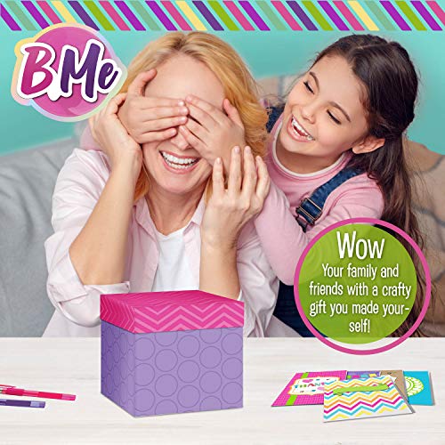 Card Crafting Explosion Arts and Crafts Box - Birthday Gift Box to Tween - DIY Greeting Cards Stationary Set – Make Your Own Card Crafts Age 6+