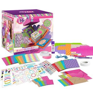 Card Crafting Explosion Arts and Crafts Box - Birthday Gift Box to Tween - DIY Greeting Cards Stationary Set – Make Your Own Card Crafts Age 6+