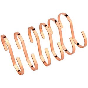6 Pieces, Rose Gold S Flat Hooks, Used in Kitchen, Office, Bathroom, Closet, Basket, Outdoor, Metal S-Shaped Hook, S-Shaped Hanger Hook.