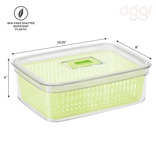 Oggi Food Storage Bin, 12.25" x 8" x 4", Clear