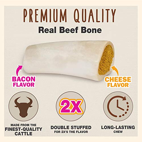 Cadet Double Stuffed Shin Bones for Dogs Bacon & Cheese Large (1 Count)