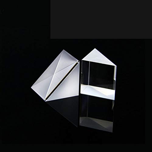 Forart Optical Glass Right Angle Prism Optical Components Glass Optical Glass Triangular Prisms Lens Optical K9 Glass for Precision Optical Instruments