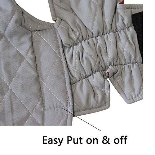 Vecomfy Reversible Dog Coats for Small Dogs Waterproof Warm Dog Jacket for Cold Winter,Red and Grey M