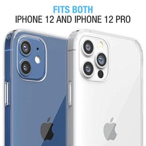 FlexGear [Full Protection Case for iPhone 12 / iPhone 12 Pro with 2X Glass Screen Protectors - Crystal Clear