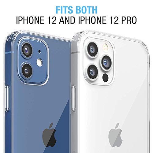 FlexGear [Full Protection Case for iPhone 12 / iPhone 12 Pro with 2X Glass Screen Protectors - Crystal Clear