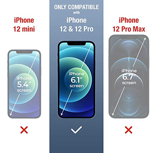 FlexGear [Full Protection Case for iPhone 12 / iPhone 12 Pro with 2X Glass Screen Protectors - Crystal Clear