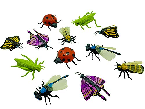 LMC Products Insect Finger Puppets - 12 Finger Puppet Bugs for Kids - Bug Toys