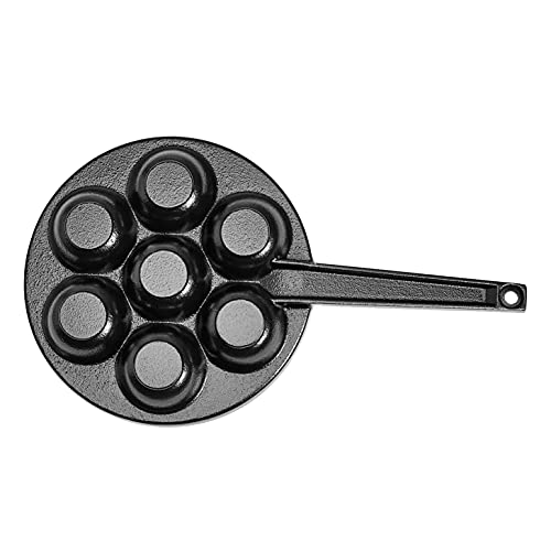 AmazonCommercial Cast Iron Stuffed Pancake Pan Black 8 Inch