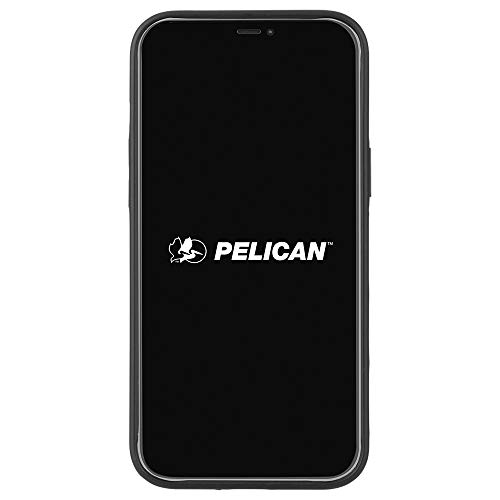 Pelican Protector Sling Series - iPhone 12 / iPhone 12 Pro Case [15ft MIL-Grade Drop Protection] [Wireless Charging Compatible] Heavy Duty Case Cover For iPhone 12 Pro / 12 With HAnd Strap - Black